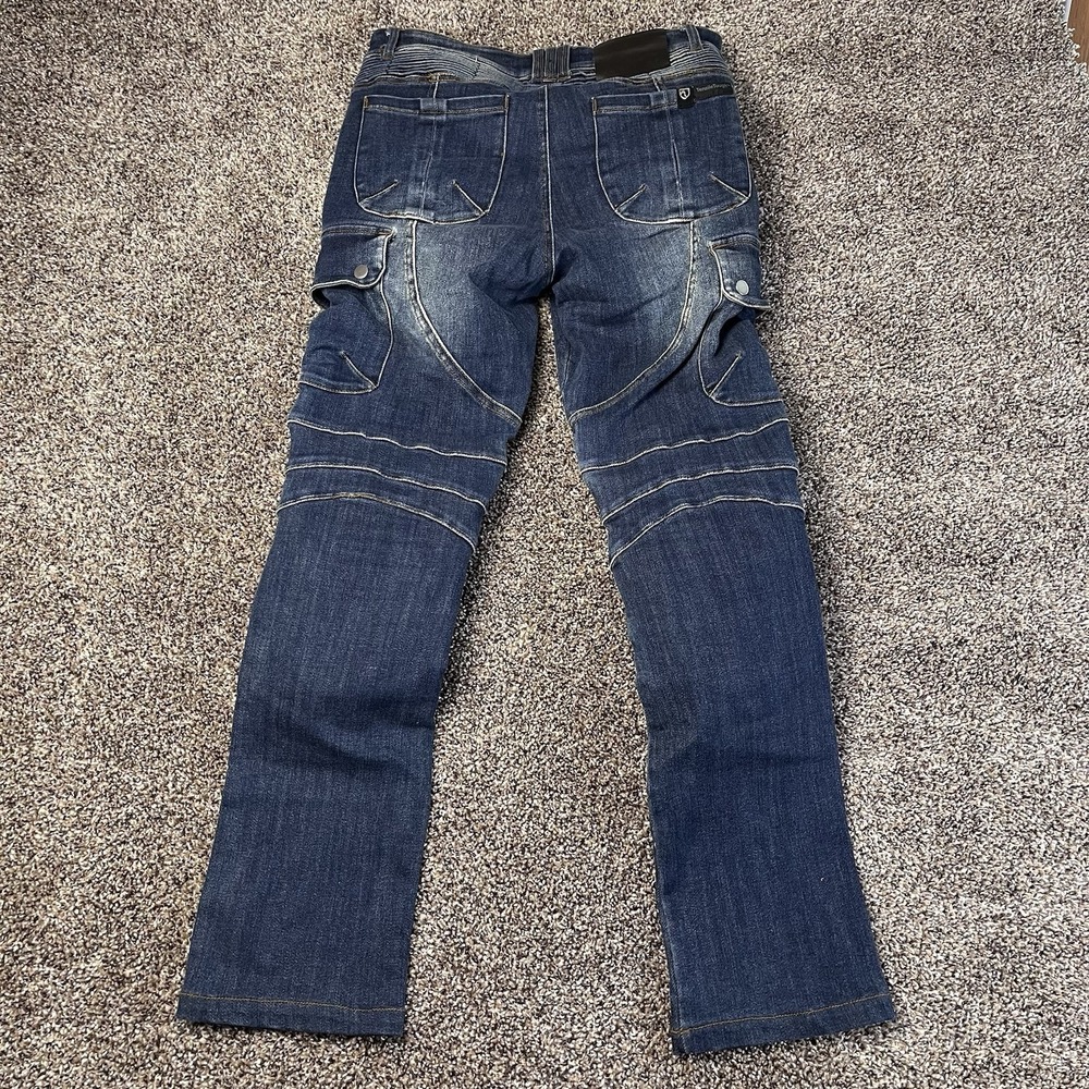 NBT Clothing Jeans Men Sz 30x31 H/K Type B Motorcycle Blue Biker Pants WITH PADS - Picture 12 of 16